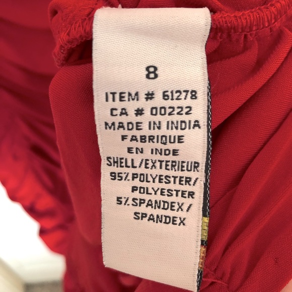 Jessica Ruched Red Midi Dress - Picture 4 of 6